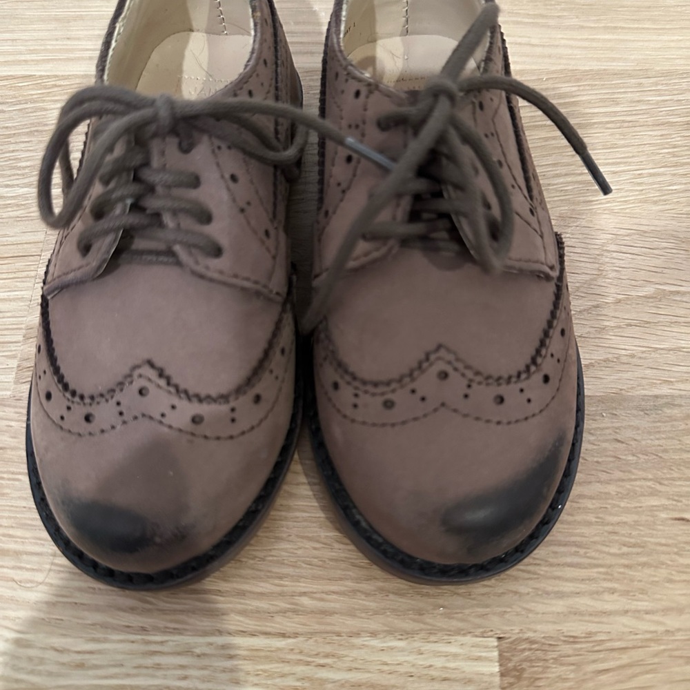 Janie & Jack Brown Lace-Up Brogue Shoes